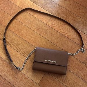 Michael Kors brown leather crossbody